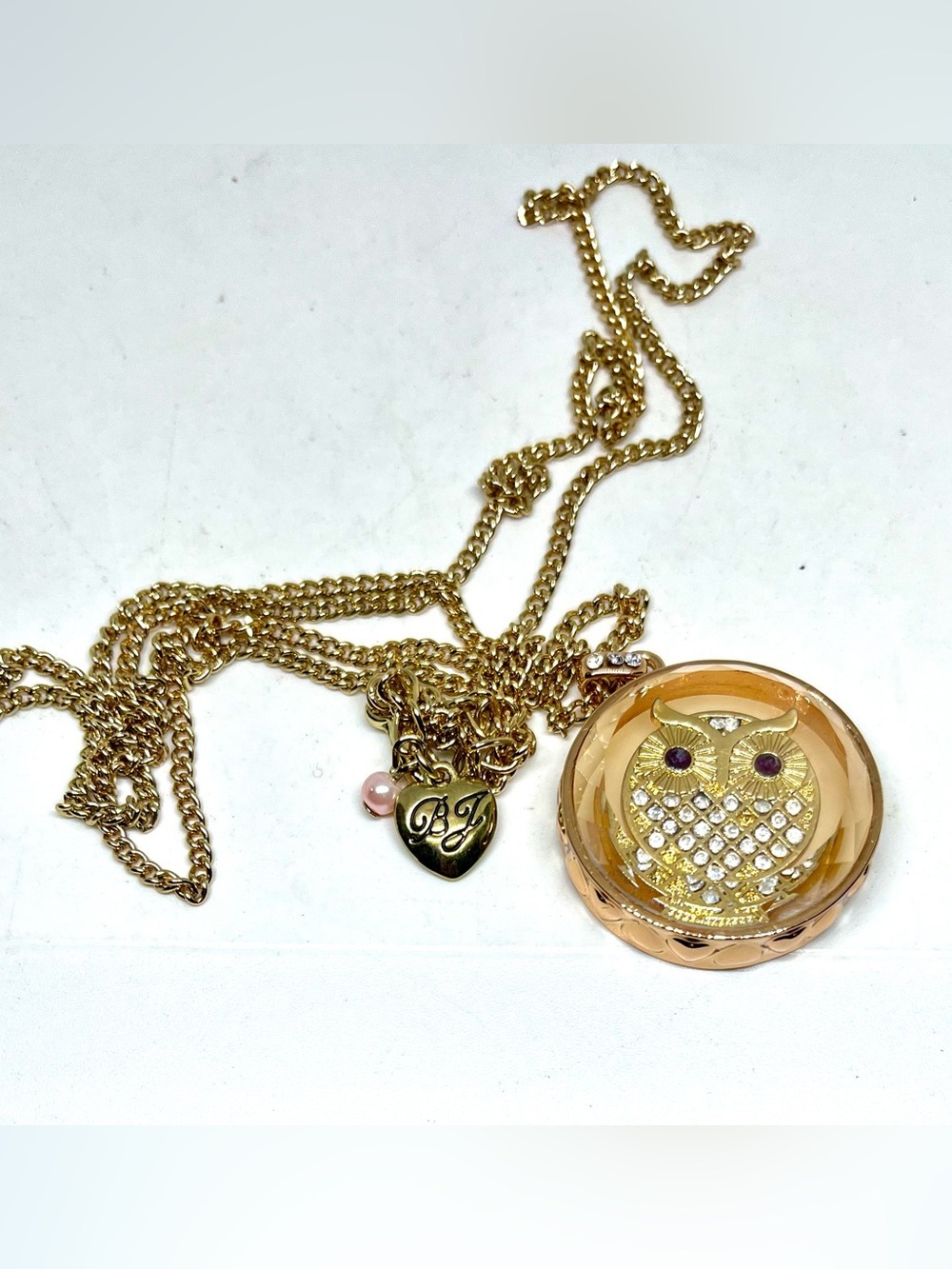Betsey Johnson Gold Owl Pendant Necklace